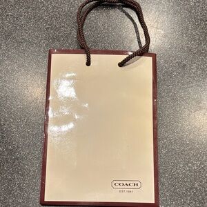 Coach Tan and Brown Gift Bag